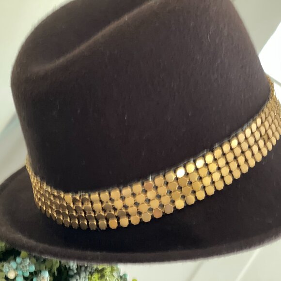 Accented Brown Wool Hat - Picture 6 of 12